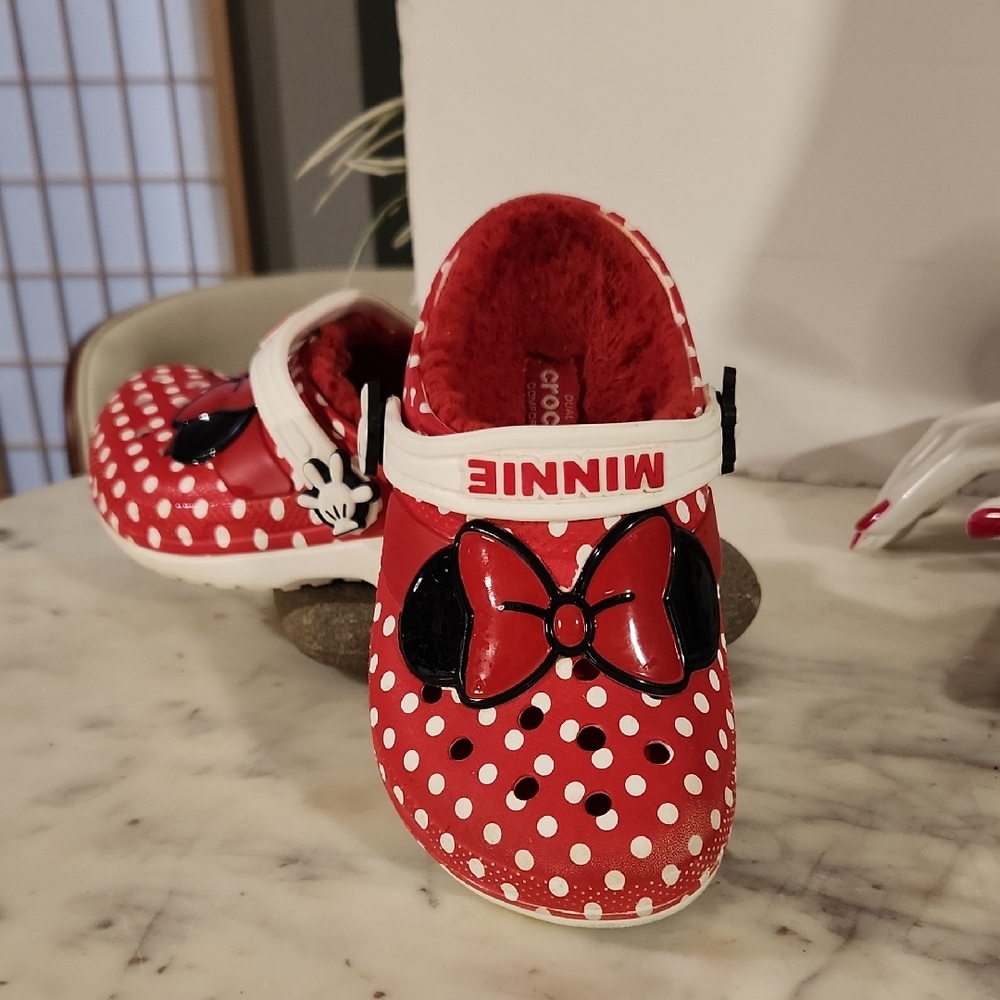 Crocos | Minnie Mouse Clogs Linned Kids Sz 11